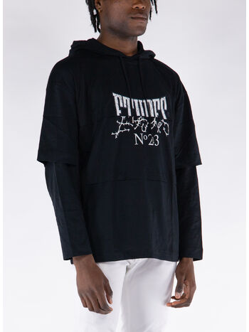 T-SHIRT LONG SLEEVE PAVE N23, BLACK, small
