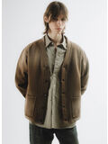 CARDIGAN COLLO A V, C0753 SWEATER DESTOYED MUSHROOM, thumb