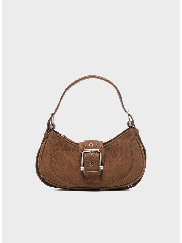 BORSA HOBO, NUBUCK BROWN, medium