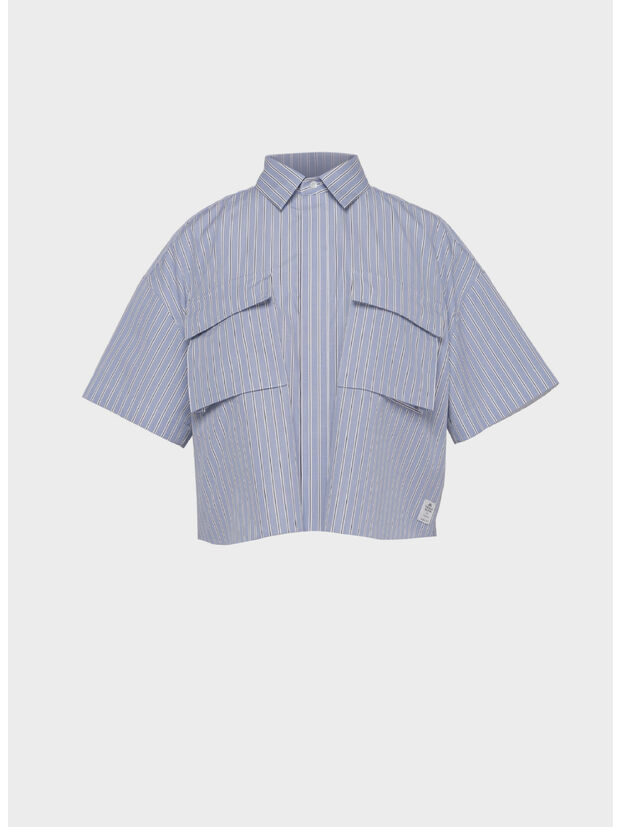 CAMICIA THOMAS MASON COTTON POPLIN, 458 L BLUE STRIPE , large