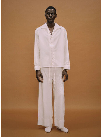 CAMICIA LS PAJAMA UNISEX, 0073 Off white, small
