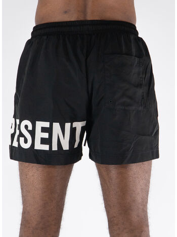 COSTUME DA BAGNO CON LOGO, 01 BLACK, small