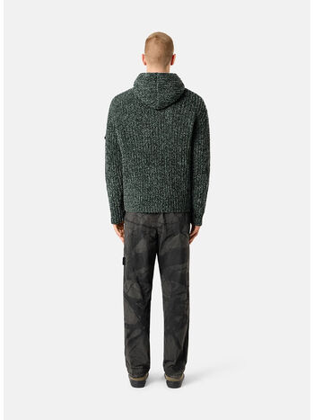 MAGLIONE MOULIN&Eacute; COTTON CHENILLE, V0M5S DARK GREEN MELANGE, small