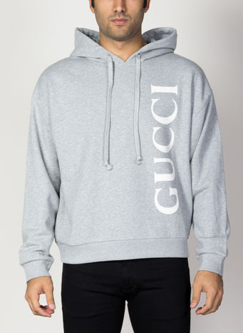 FELPA CON CAPPUCCIO E STAMPA GUCCI, 1039, small