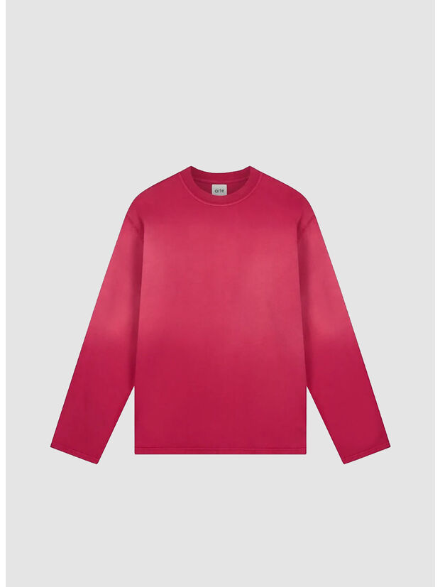 T-SHIRT FADEOUT LONGSLEEVE, 602 BORDEAUX, large