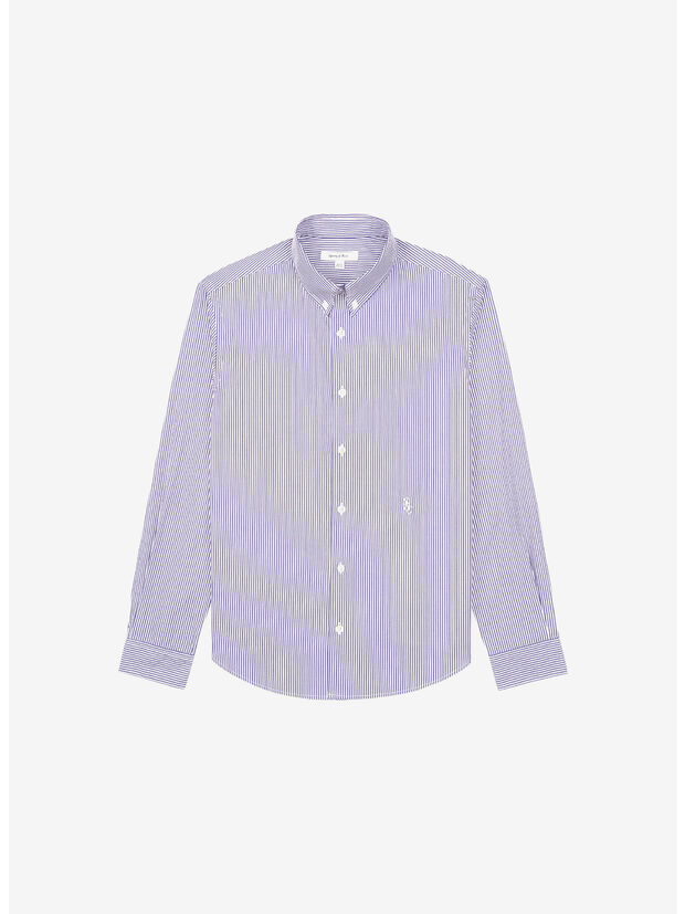 CAMICIA SRC BOTTONDOWN, Navy Stripped, large