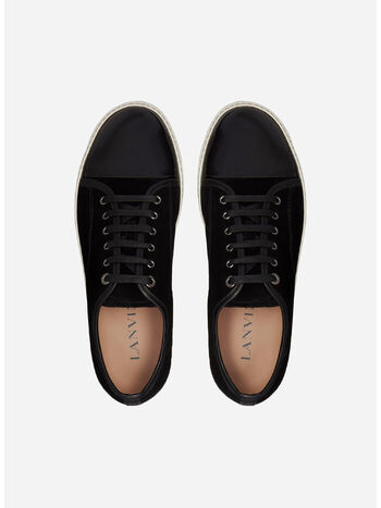 SCARPA SUEDE PATENT CAPTOE, 10 BLACK, small