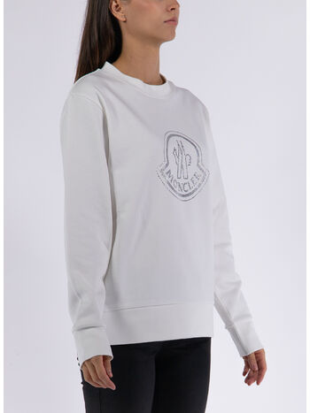 FELPA GIROCOLLO CON LOGO GLITTER, 033, small