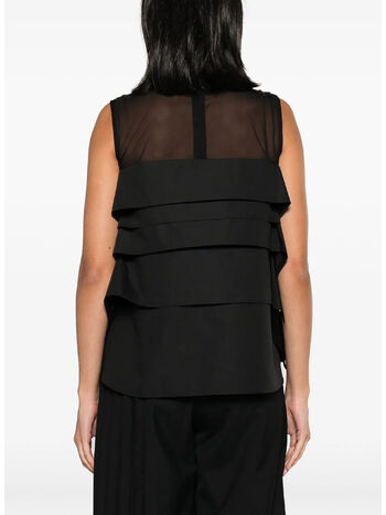 PULLOVER CHIFFON MIX COTTON POPLIN, 001 BLACK, small