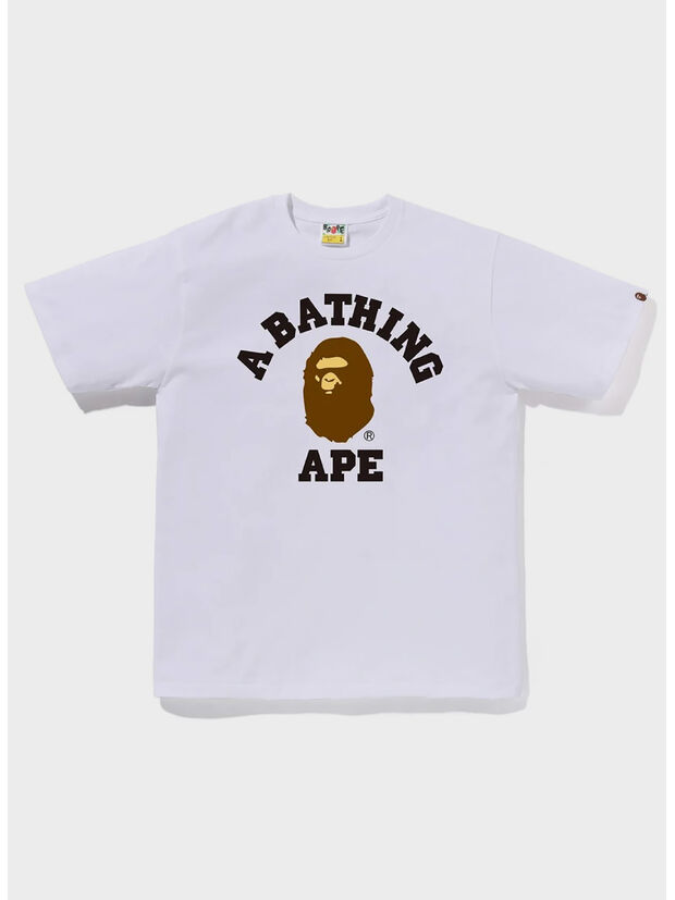 T-SHIRT COLLEGE, WHITE, large