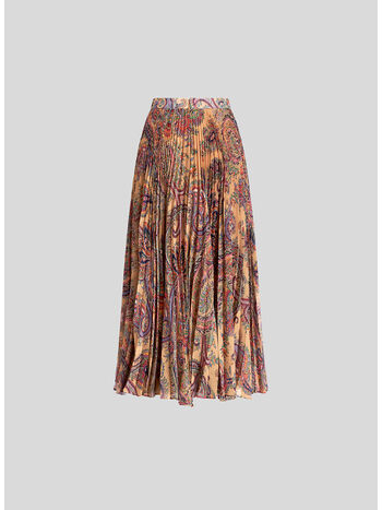 GONNA MIDI PLISSÉ IN GEORGETTE, 800, small