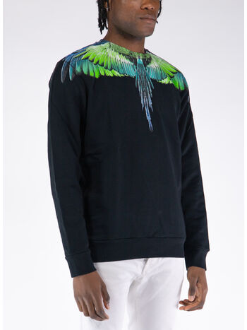 FELPA ICON WINGS, 1050 BLACK LIGHT GREEN, small