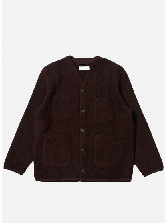 CARDIGAN IN LANA, BROWN, medium