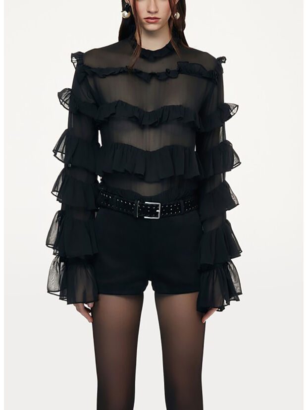 BLUSA BASTIGLIA, D6 NERO, large