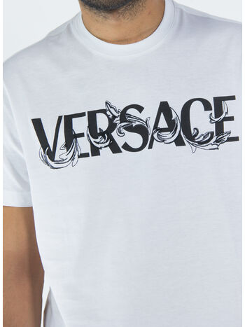 T-SHIRT CON LOGO, 1W010 BIANCO, small