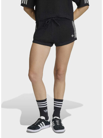 SHORT A MAGLIA ALL'UNCINETTO, BLACK, small