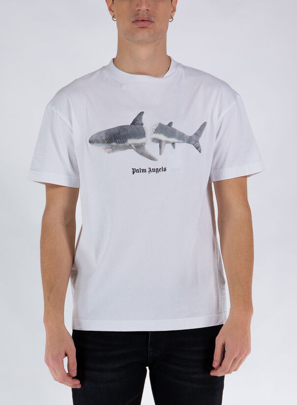 T-SHIRT SHARK CLASSIC TEE, 0110WHITEBLAC , large