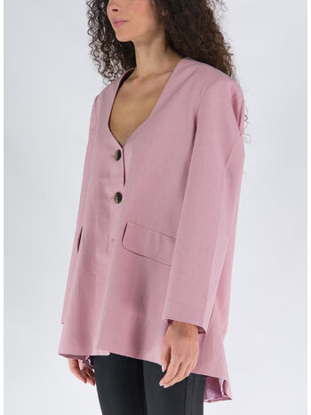 BLAZER DRAPEY MELANGE OVERSIZED, 545 PINK TULLE, small