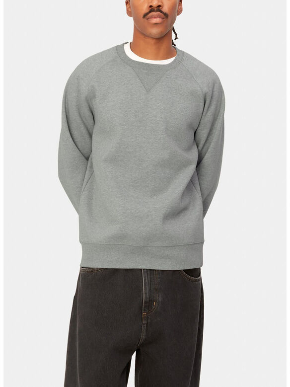FELPA GIROCOLLO CHASE, 00MXX GREY HEATHER/GOLD, medium