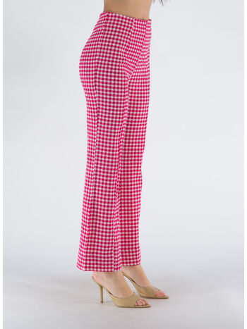 PANTALONE STRETCH SEERSUCKER CROPPED, 487 LOVE POTION, small