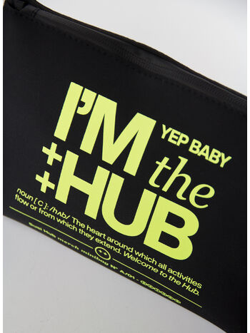 POCHETTE I'M THE HUB, BLACKYELLOWFLUO, small