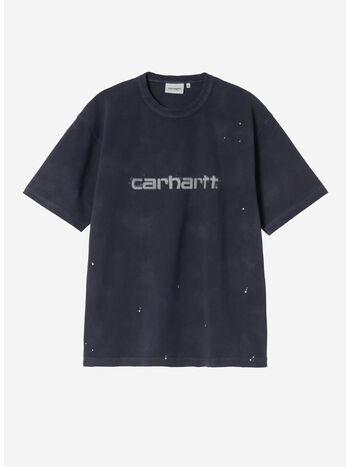 T-SHIRT PAINTER, 1CEJ Dark Navy, destroy wash, splatter, small