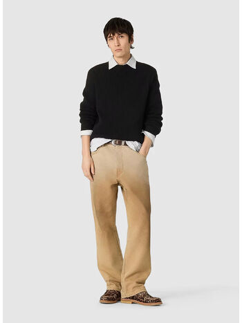 MAGLIONE GOLDEN KNIT CREW NECK, 90100 BLACK, small