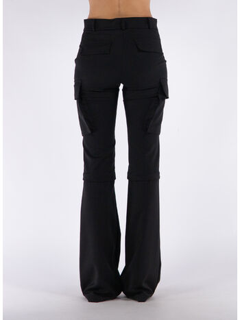 PANTALONE FLANNEL MULTIPOCKETS FLARE, 0473 BLACK, small