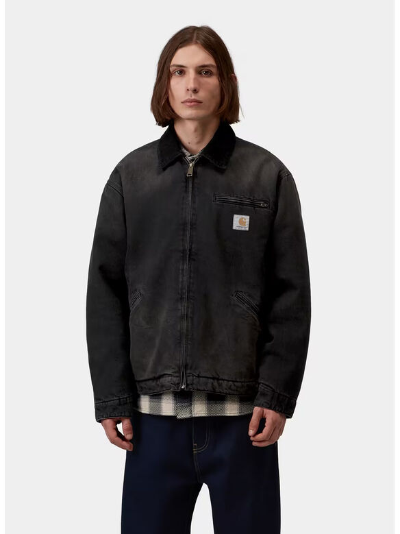 GIUBBOTTO OG DETROIT, 00E0R Black / Black, tobacco used wash, medium