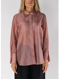 CAMICIA SEMITRASPARENTE CON COLLO BUTTON DOWN, ROSA, thumb
