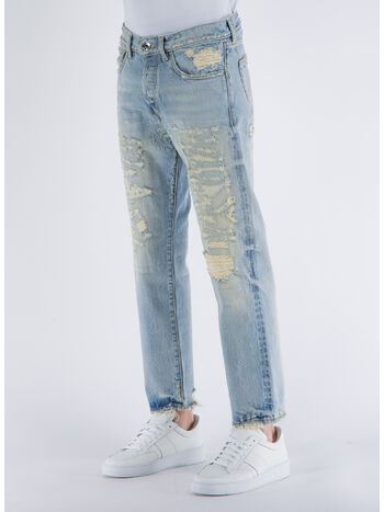 JEANS DESTROYED LIGHT DENIM, , small