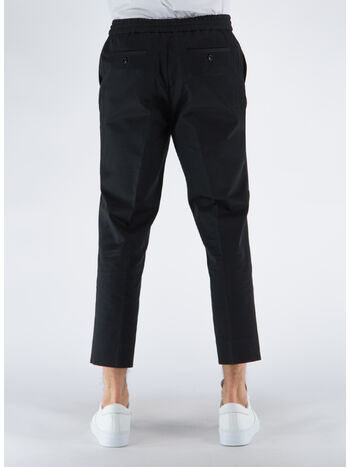 PANTALONE ELASTICATED WAIST, 001 BLACK, small
