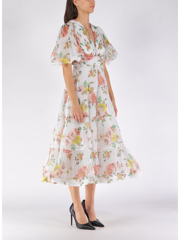 ABITO PLEATED MIDI, CORF CORAL FLORAL, small