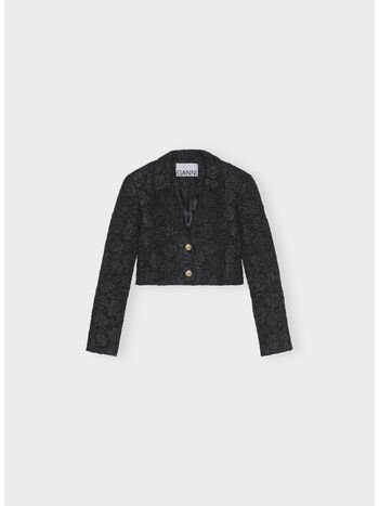 GIACCA CROPPED STRETCH JACQUARD, 099 BLACK, small