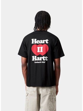 T-SHIRT S/S HEART II HARTT, 89XX BLACK, small