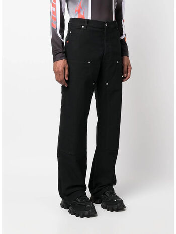 PANTALONE VINTAGE WASH CANVAS CARPENTER, 1000 BLACK, small