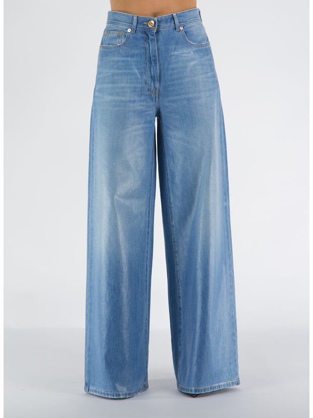 JEANS IN DENIM LAMINATO, 1D030 BLU MEDIO, large