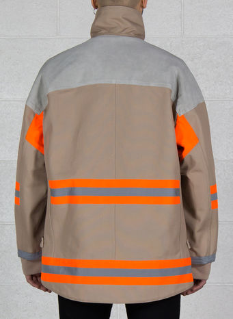 GIUBBOTTO CANVAS FIREMAN JACKET, BEIGE/SILVER, small