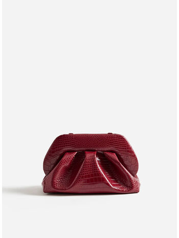 BORSA A MANO TIA CROCO, PRUNE, small