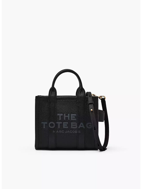 BORSA THE LEATHER MINI TOTE, 001 BLACK, medium