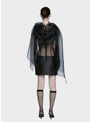 ABITO SHIFT, 1086 Black satin, small