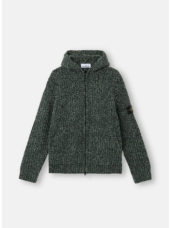 MAGLIONE MOULIN&Eacute; COTTON CHENILLE, V0M5S DARK GREEN MELANGE, small