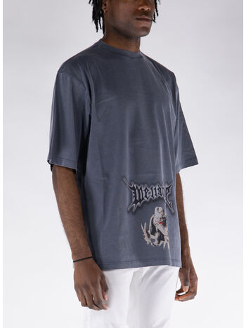 T-SHIRT VINTAGE MONSTER PRINT, NAVY, small
