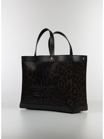 BORSA SHOPPING ANIMALIER SMALL, C7929 BROWN/BLACK/BLA, small