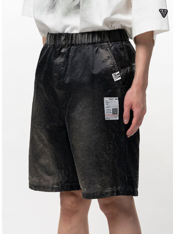 SHORT SUN FADED LIKE SATIN, BLACK, small