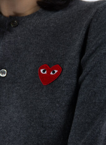 CARDIGAN CON CUORE, GREY, small