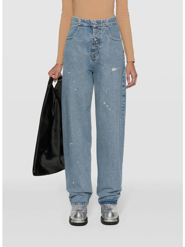 JEANS CON EFFETTO VISSUTO, 979, large