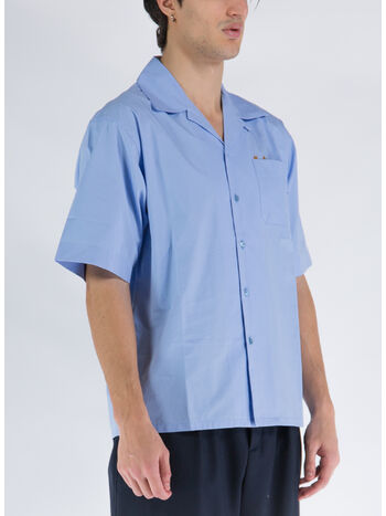 CAMICIA BOWLING IN COTONE TINTO FILO, LOB50, small