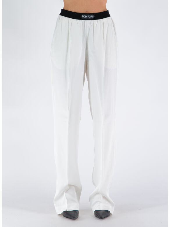 PANTALONE SOFT FLUID TWILL, AW003 CHALK, medium
