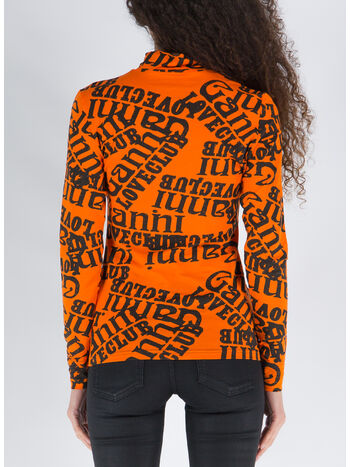T-SHIRT LIGHT STRETCH JERSEY ROLLNECK, 860 VIBRANT ORANGE, small